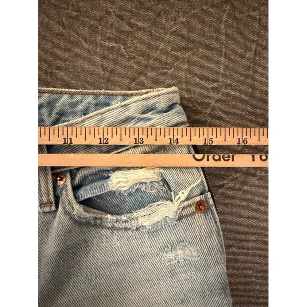 Abercrombie & Fitch Annie High Rise Girlfriend Jeans Light Wash Side Zip 29 8R - Picture 8 of 11